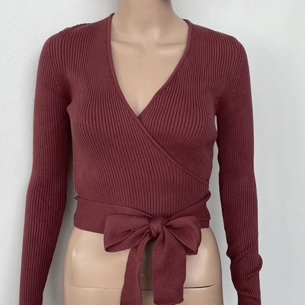 ZARA knit wrap top